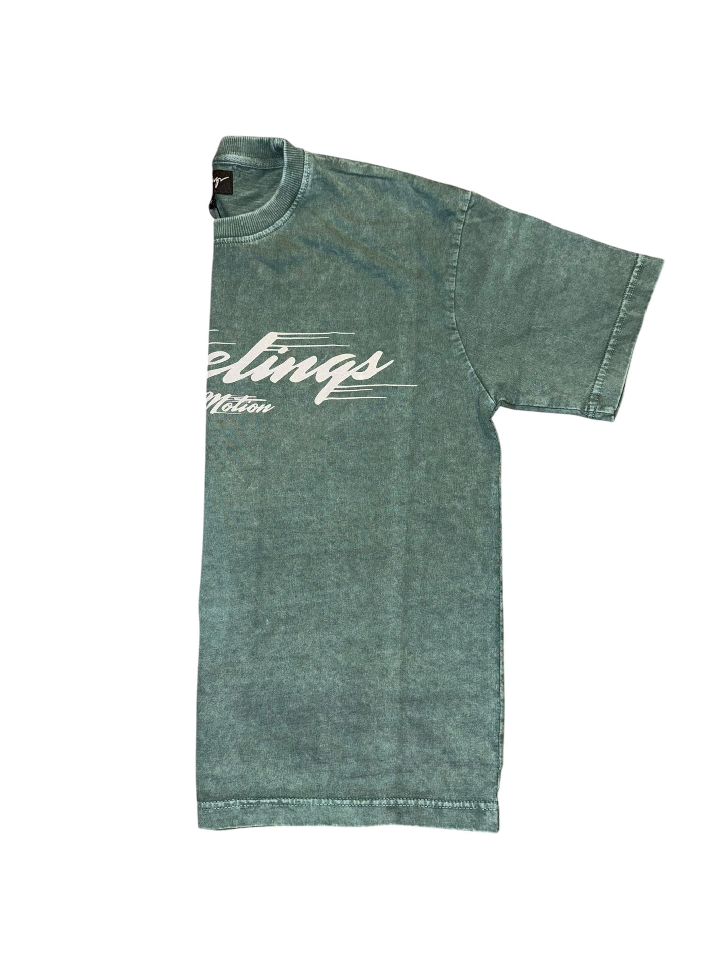 Motion Tee — Green & Navy